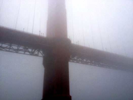 Though it was a foggy day, we were still able to get a peek at the Golden Gate Bridge while sailing underneath! Though it was a foggy day, we were still able to get a peek at the Golden Gate Bridge while sailing underneath!
