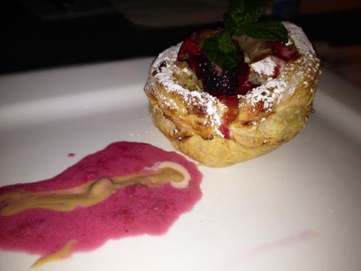 Chef Gross’ pastry with SnoBar’s Pink Squirrel
