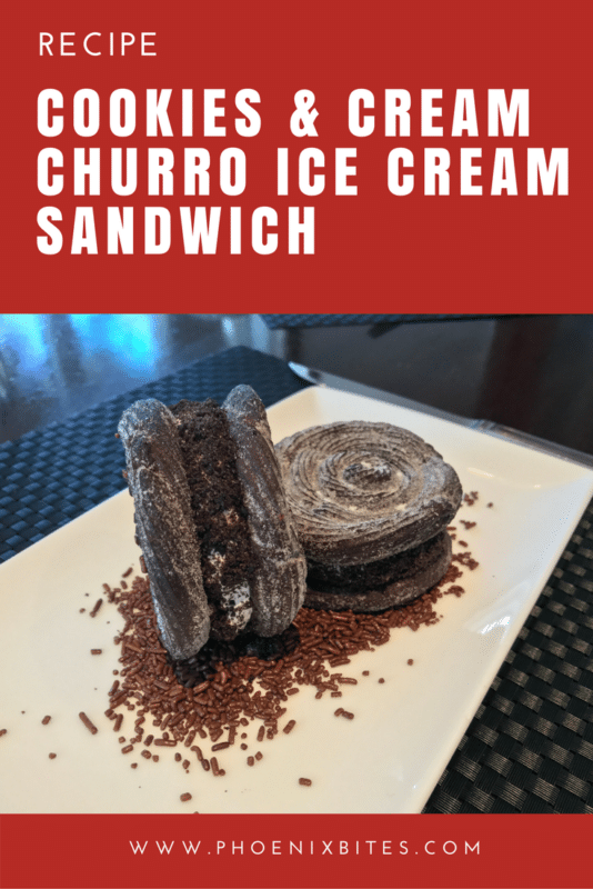 Cookies and Cream Churro Ice Cream Sandwich