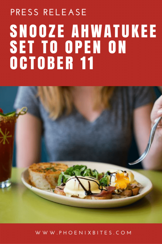 Snooze Ahwatukee Set To Open On October 11