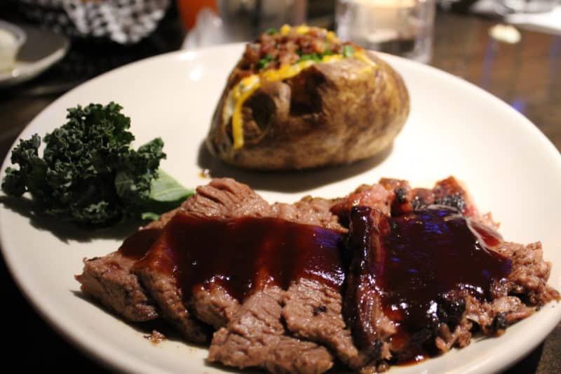 Bobby Q's brisket and baked potato