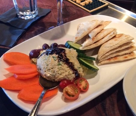 Phoenix City Grille Hummus with fresh vegetable and pita