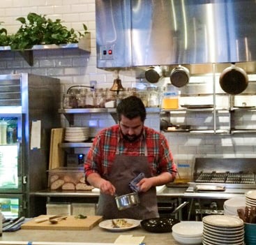 The counter at Little Cleo's offers a great view of the kitchen.