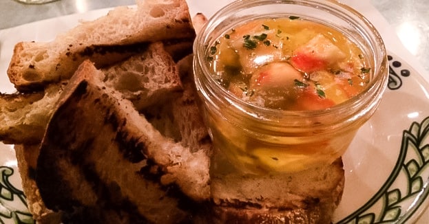 You must try the warm king crab in a jar at Little Cleo's.