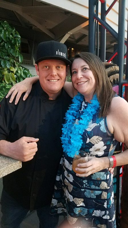Phoenix Bites contributor Shoshana Leon with Chef Beau MacMillan at the inaugural Nirvana Food and Wine Festival in April 2017 at Sanctuary on Camelback Resort and Spa in Paradise Valley.