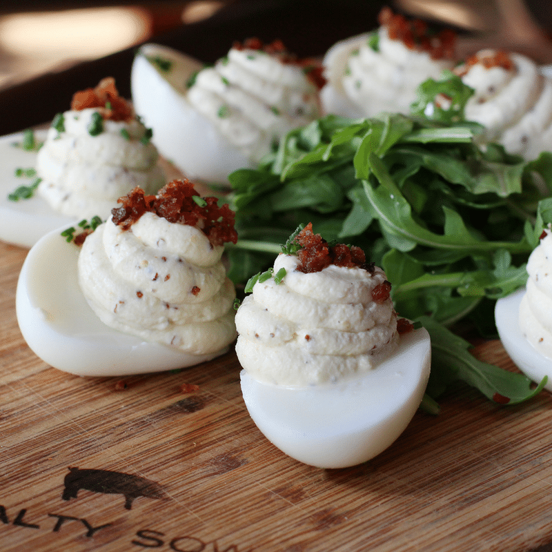 Salty Sow Truffled Deviled Eggs