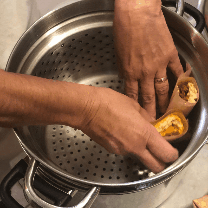 121618 tamales to be steamed