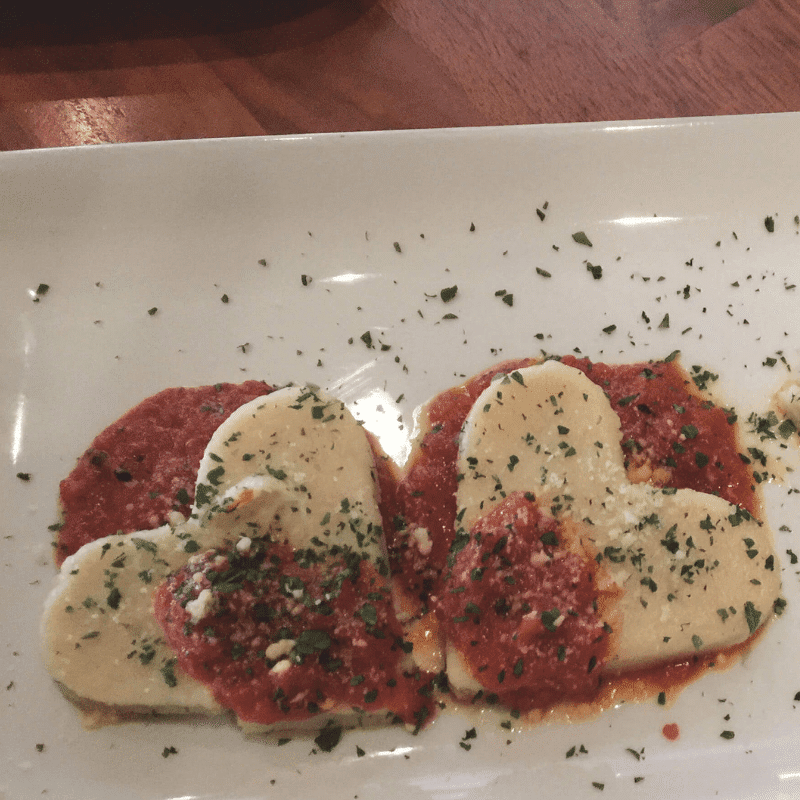 Heart Shaped Gnocchi at Marcellino Ristorante